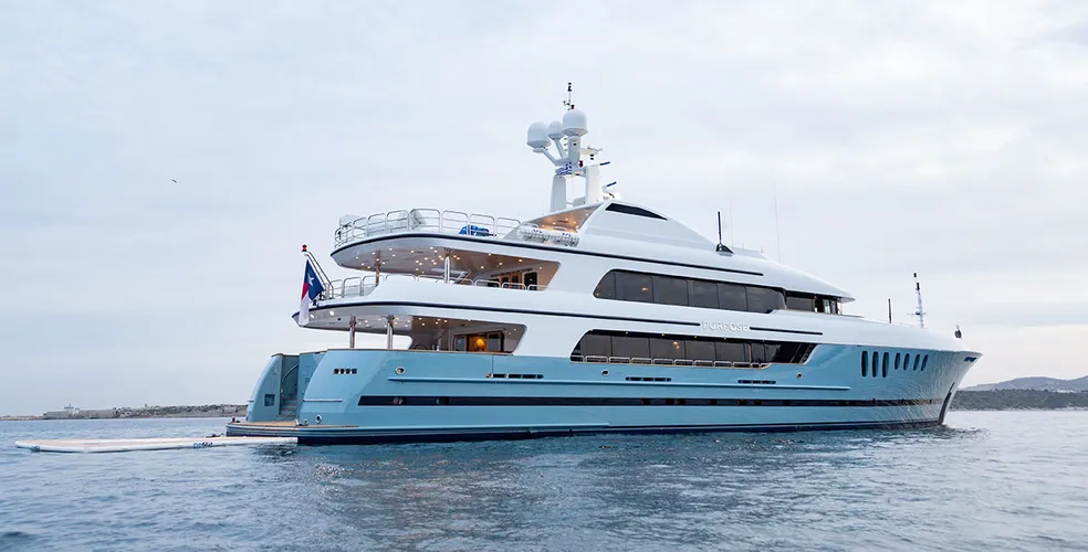 PURPOSE yacht for charter (Trinity Yachts 55m 2005)